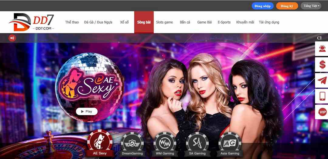 dd7 là casino trực tuyến hấp dẫn, đa đạng nhiều sảnh chơi